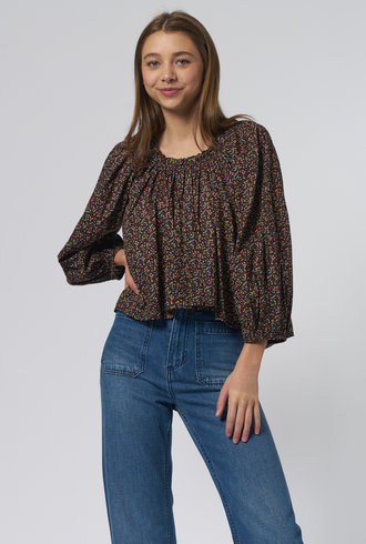 The Great The Moonstone Top Navy Wild Flower