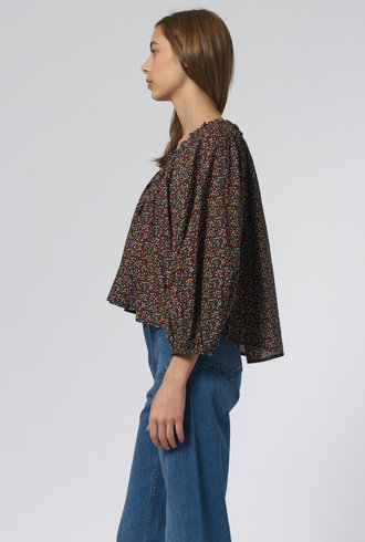 The Great The Moonstone Top Navy Wild Flower