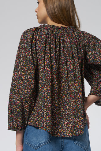 The Great The Moonstone Top Navy Wild Flower