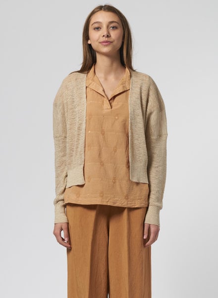 Pomandere Textured Knit Cardigan Rope