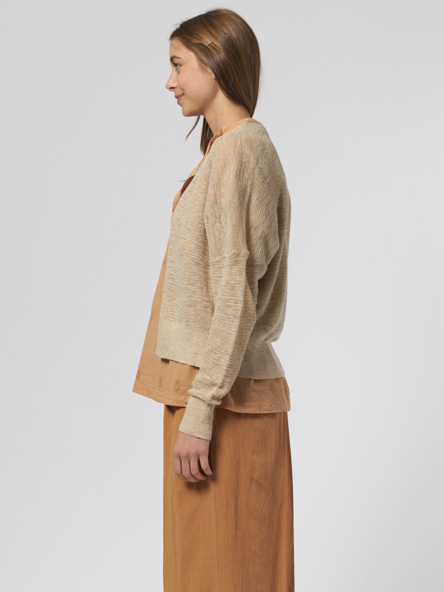 Pomandere Textured Knit Cardigan Rope