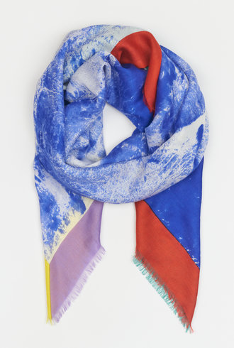 Destin Alvina Sponge Quadra Royal Scarf