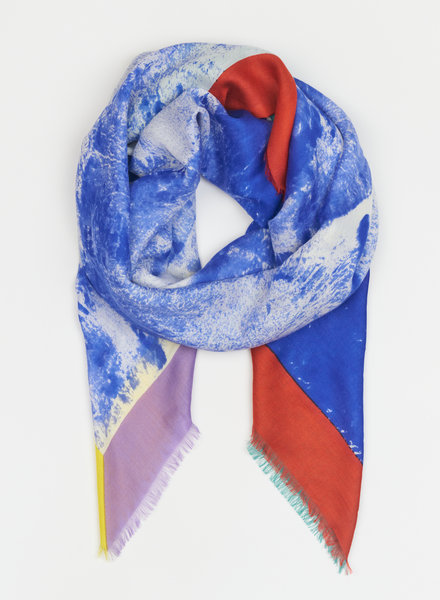 Destin Alvina Sponge Quadra Royal Scarf