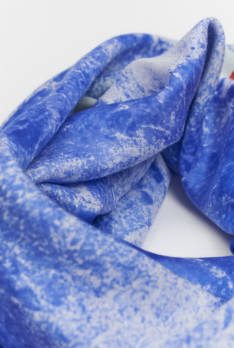 Destin Alvina Sponge Quadra Royal Scarf