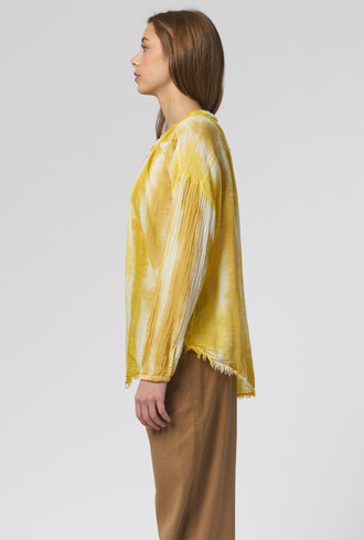 Raquel Allegra Poet Blouse Yellow Stripe