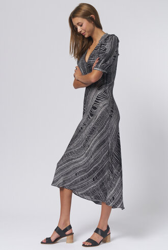 Raquel Allegra Bella Dress Black and White Shred