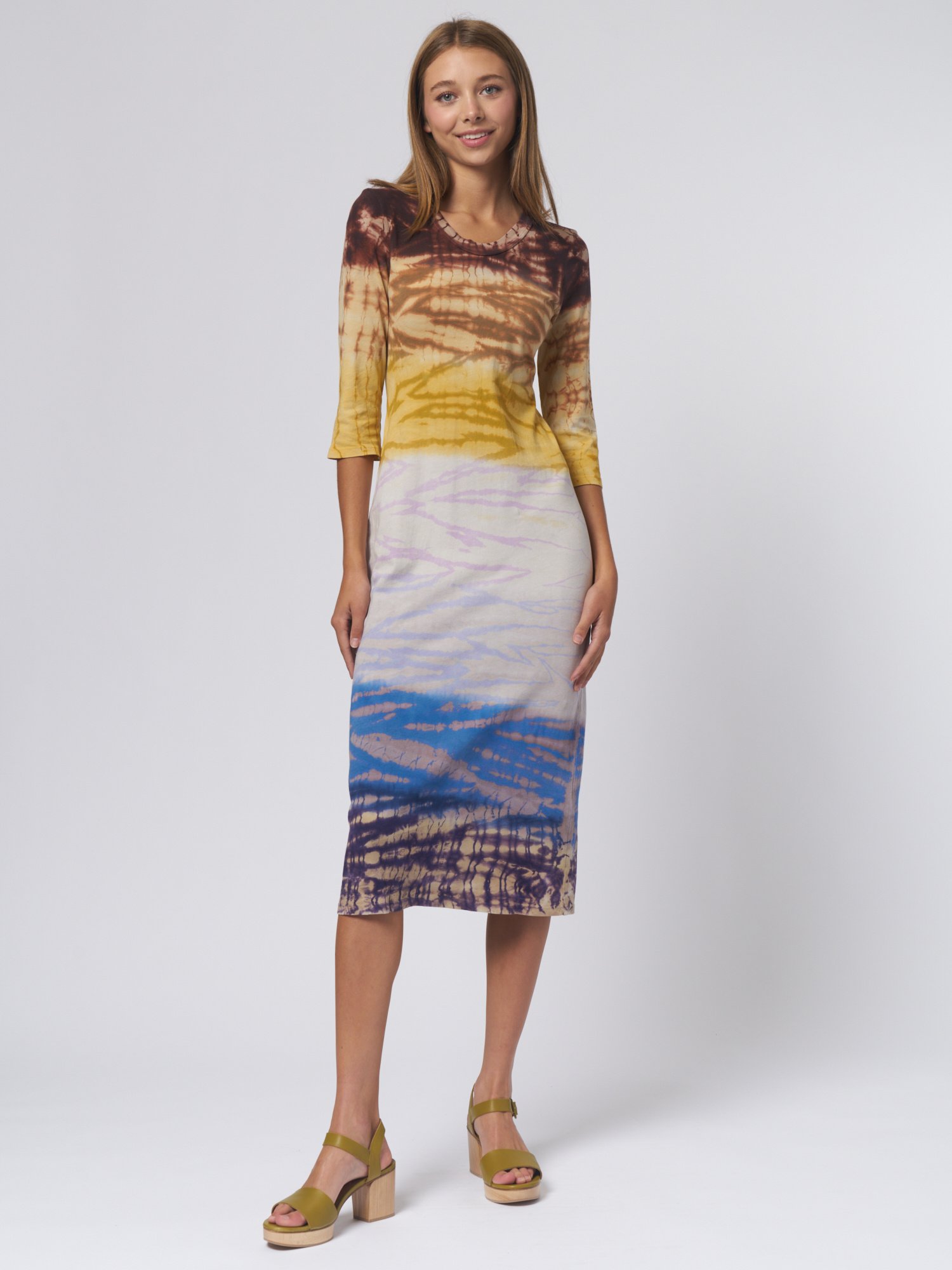 Raquel Allegra Jerry Dress Rainbow Hues | High-end Specialty Women's Boutique