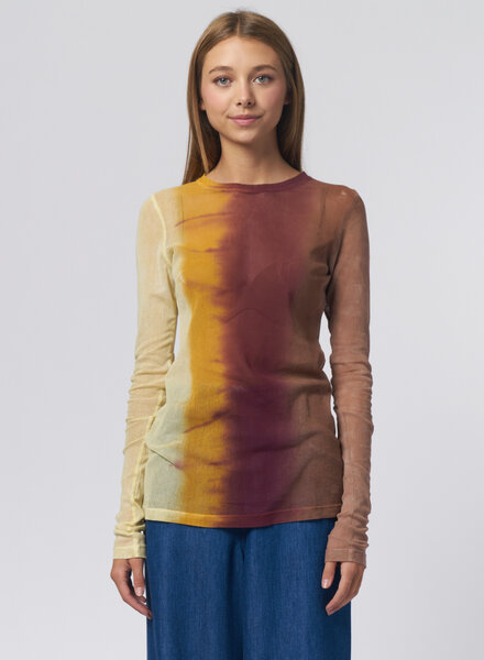 Raquel Allegra Liza T-Shirt Burgundy