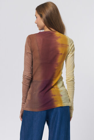 Raquel Allegra Liza T-Shirt Burgundy