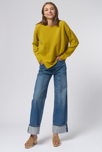 MJW. Oversized Round Neck Pullover Mustard