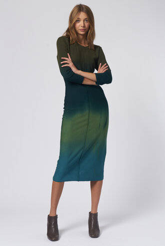 Raquel Allegra Heather Dress Hunter/Teal