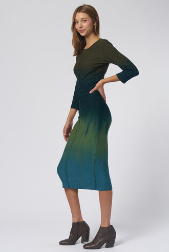 Raquel Allegra Heather Dress Hunter/Teal