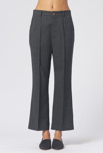 The Great The Bell Trouser Gray Pin Stripe