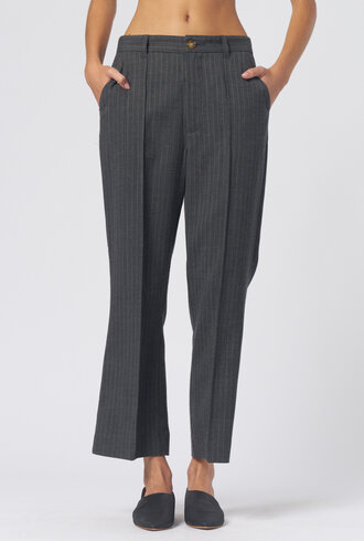 The Great The Bell Trouser Gray Pin Stripe