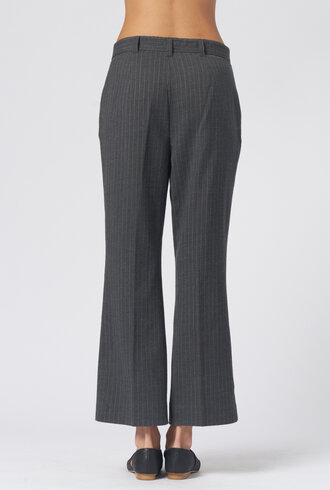 The Great The Bell Trouser Gray Pin Stripe