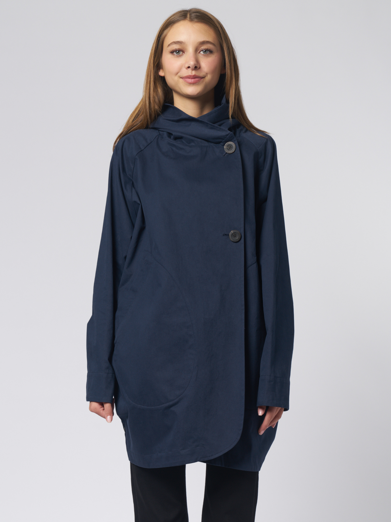 Paola Eco Coat Navy - Alhambra | Women's Clothing Boutique, Seattle