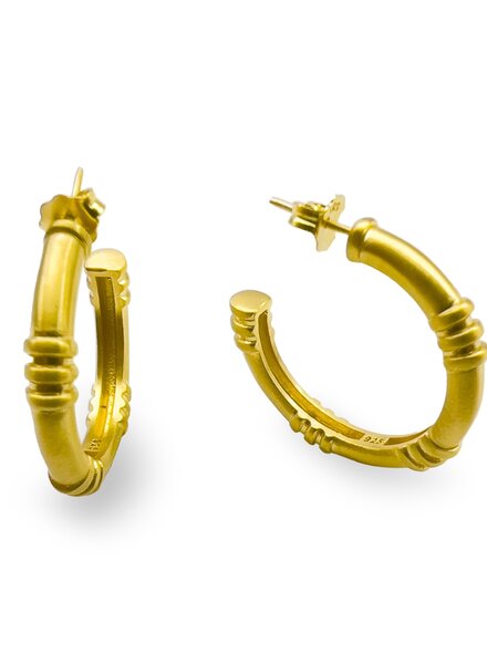 JULIETTE Lea Gold Earrings  Large Matte Finish