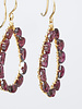 Dana Kellin Fashion Garnet Gold Earrings