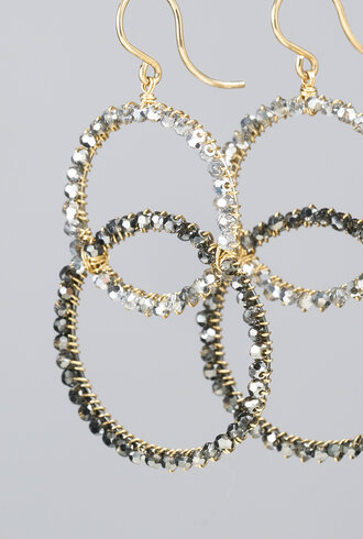 Dana Kellin Fashion Shadow Mix Gold Earrings