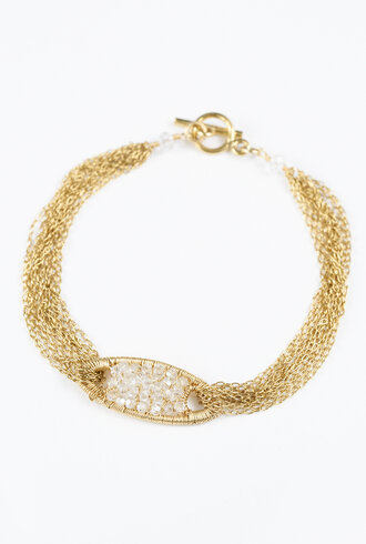 Dana Kellin Fashion  Crystal Gold Bracelet