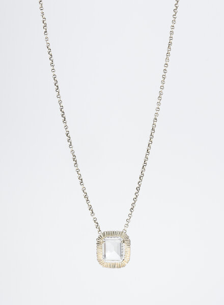 Dana Kellin Fashion Quartz Pendant Silver Necklace