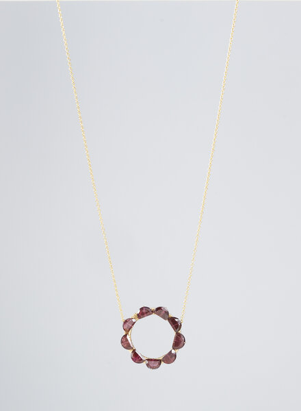 Dana Kellin Fashion Garnet Pendant Necklace
