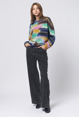 Raquel Allegra Yves Sweatshirt Rainbow Camo