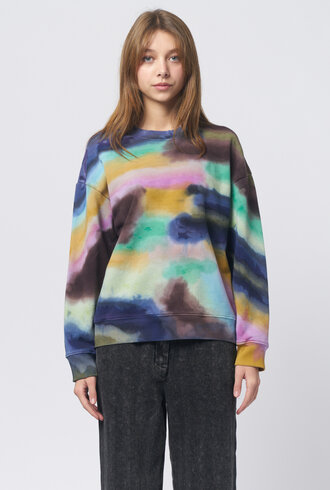 Raquel Allegra Yves Sweatshirt Rainbow Camo