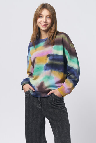 Raquel Allegra Yves Sweatshirt Rainbow Camo