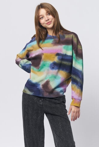 Raquel Allegra Yves Sweatshirt Rainbow Camo