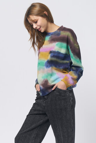 Raquel Allegra Yves Sweatshirt Rainbow Camo