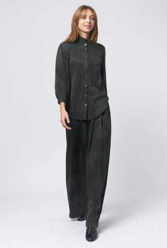 Raquel Allegra Lauren Blouse Kale