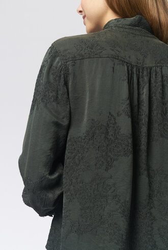 Raquel Allegra Lauren Blouse Kale