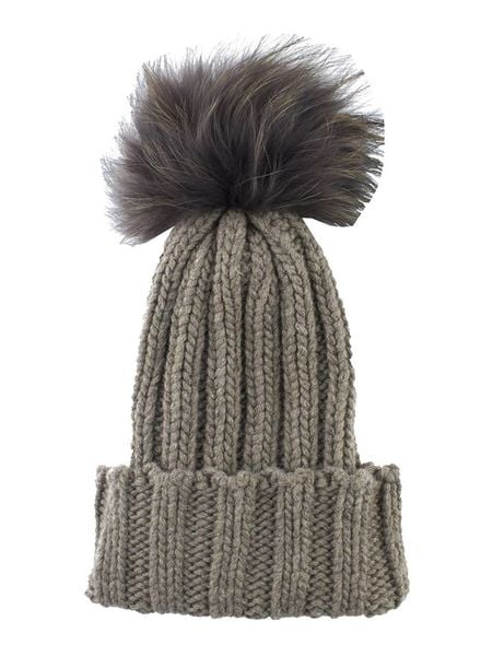 Inverni Knit Pompom Hat