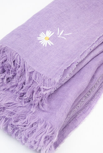 Destin Linen Square Scarf Violet