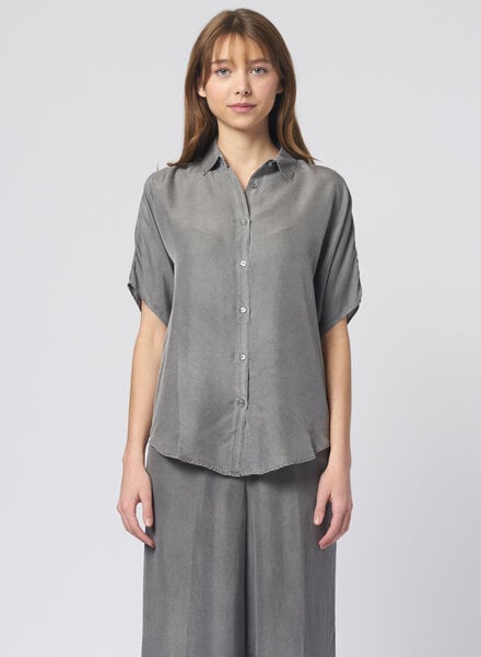 Pomandere Silk Blouse Carbon