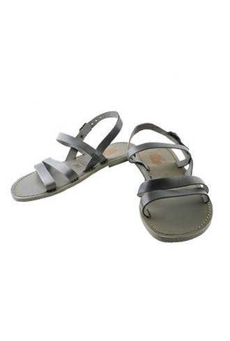 Local Kaja Leather Sandals Grey