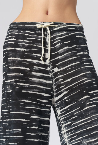 MJW. Knit Pants Black Stripe