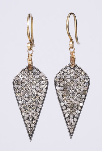 Dana Kellin Fine Diamond and Gold Teardrop Earrings