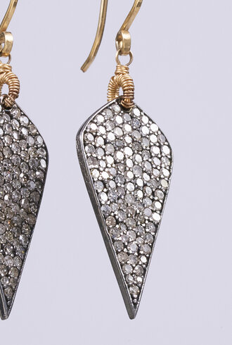 Dana Kellin Fine Diamond and Gold Teardrop Earrings