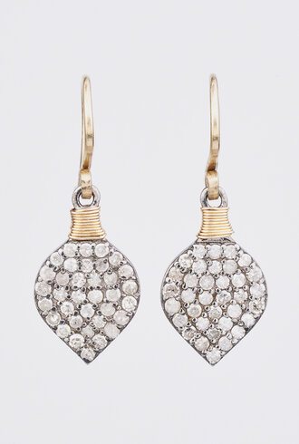 Dana Kellin Fine Pave Diamond Heart Shape Earrings