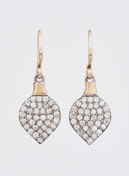 Dana Kellin Fine Pave Diamond Heart Shape Earrings