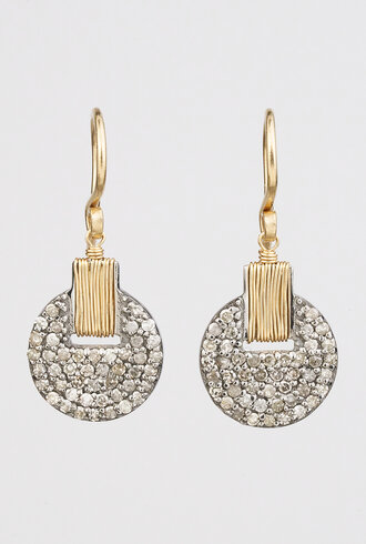 Dana Kellin Fine Pave Diamond Circle Earrings