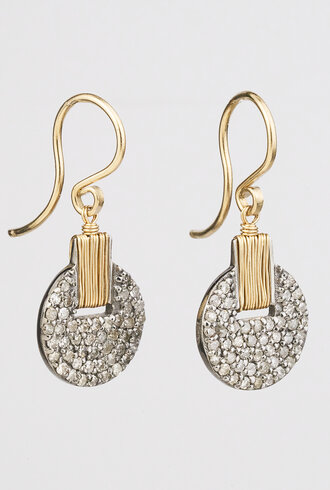 Dana Kellin Fine Pave Diamond Circle Earrings