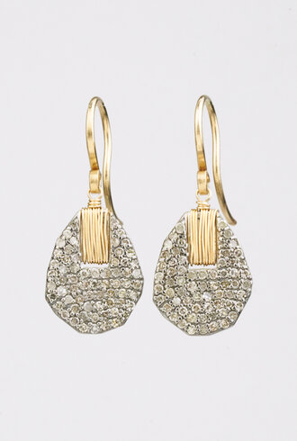Dana Kellin Fine Pave Diamond Pear Earrings