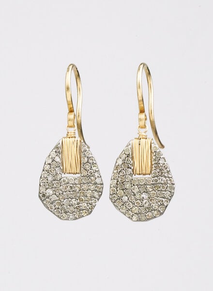 Dana Kellin Fine Pave Diamond Pear Earrings