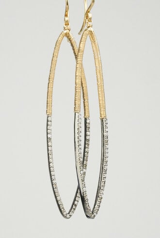 Dana Kellin Fine Oval Drop  Earrings
