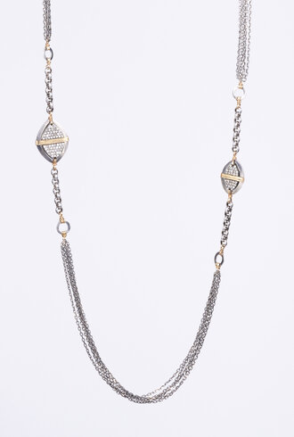 Dana Kellin Fine Multi Chain Long Necklace With Diamonds