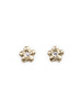 Victoria Cunningham Gold Flower Studs with Diamonds