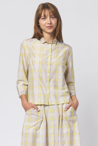 Raquel Allegra Rodeo Blouse Sun Plaid